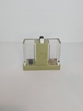 vintage Whirley Industries push-button salt and pepper shaker